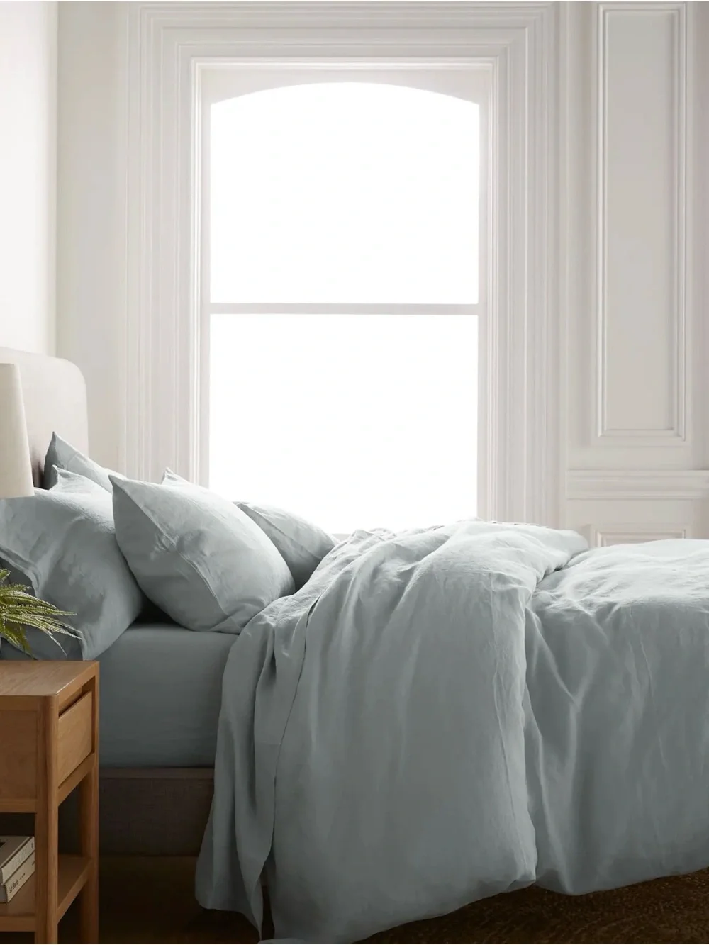 Mist European Linen King/Cal King Duvet - Retail $174